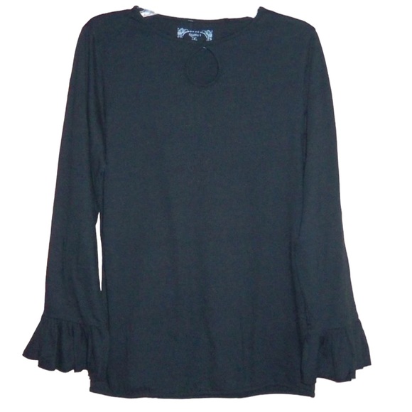 STUDIO II Black Keyhole Top Shirt - Women’s 1X/ L NWOT - Picture 3 of 10